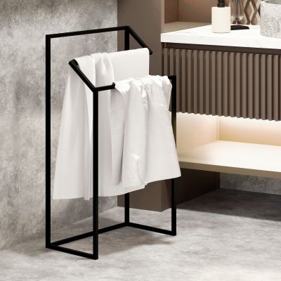 Baltica Design Leif wieszak na ręczniki 50 cm stojący czarny