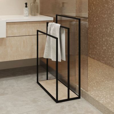 Baltica Design Jarl wieszak na ręczniki 50 cm stojący czarny