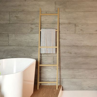 Baltica Design Kai II Gold wieszak na ręczniki 50x150 cm stojący drabina złoty