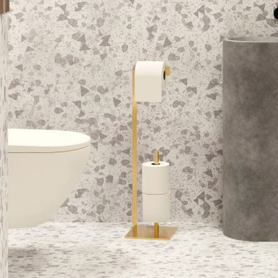 Baltica Design Siv Gold Plus stojak na papier toaletowy złoty