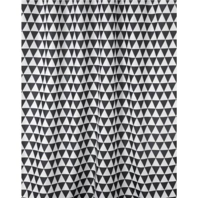 BISK Plain zasłona prysznicowa 180x200 cm biało-czarna 06880