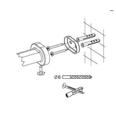 BISK Go półka szklana 52 cm chrom 07018
