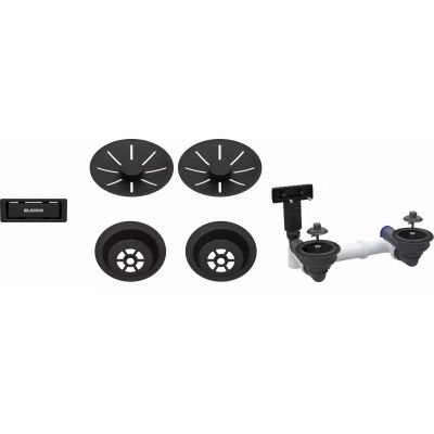 Blanco armatura przelewowo-odpływowa czarny mat 207440