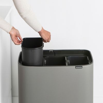 Brabantia Bo Touch Bin pojemnik na odpady 33 l do segregacji szary 127229