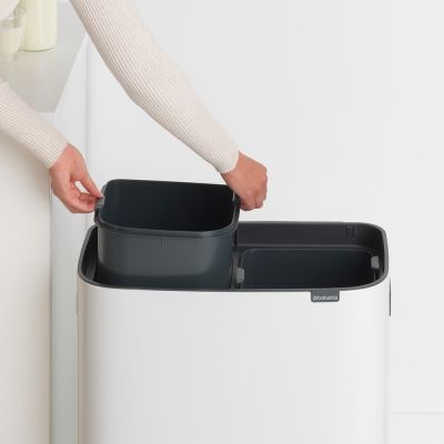 Brabantia Bo Touch Bin pojemnik na odpady 60 l do segregacji biały 221408