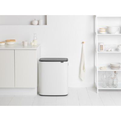 Brabantia Bo Touch Bin pojemnik na odpady 60 l do segregacji biały 221408