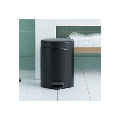 Brabantia NewIcon kosz na śmieci 5 l pedałowy czarny mat 112928