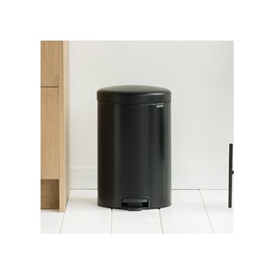 Brabantia NewIcon kosz na śmieci 20 l pedałowy czarny mat 114106