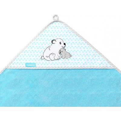 Babyono okrycie kąpielowe 100x100 cm bambusowe misie niebieskie 346/02