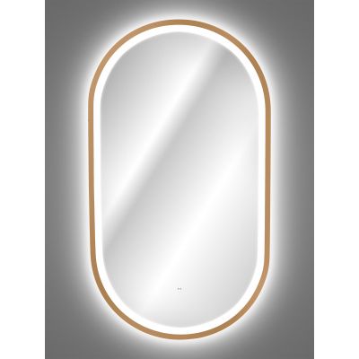 Comad Apollo 2 lustro 50x90 cm owalne z oświetleniem złoty LUSTRO APOLLO 2 900X500