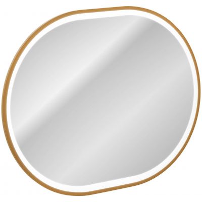 Comad Apollo 2 lustro 70x90 cm owalne z oświetleniem złoty LUSTRO APOLLO 2 900X700