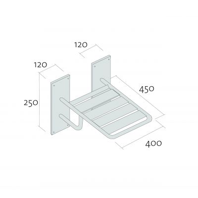 Cersanit krzesełko prysznicowe składane chrom K97-040