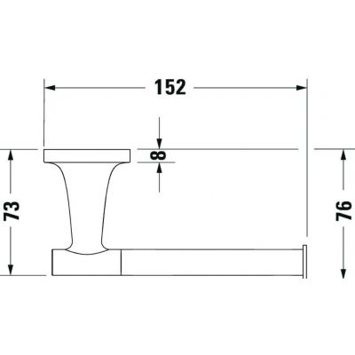 Duravit Starck T uchwyt na papier toaletowy stal 0099377000