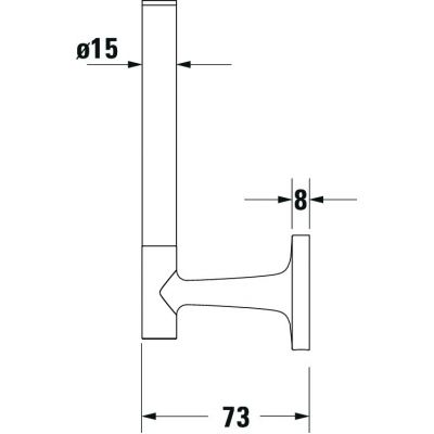 Duravit Starck T uchwyt na papier toaletowy złoty 0099393400