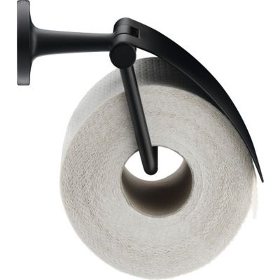 Duravit Starck T uchwyt na papier toaletowy z pokrywą czarny mat 0099404600