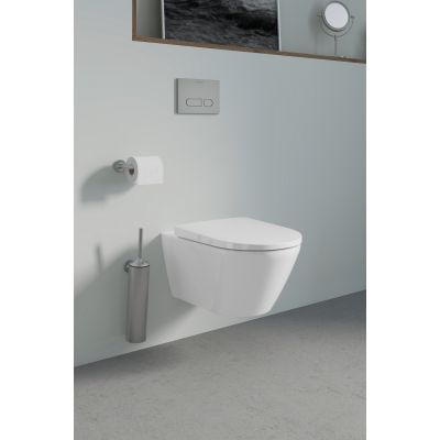 Duravit Starck T szczotka toaletowa z rączką ścienna stal 0099467000