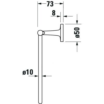 Duravit Starck T wieszak na ręcznik chrom 0099471000