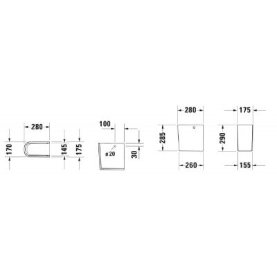 Duravit D-Neo półpostument biały 0858430000