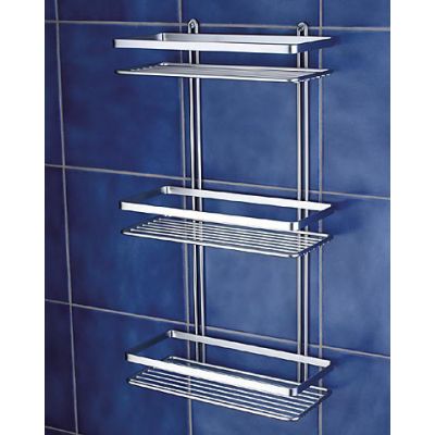 Duschy Satina półka prysznicowa 25 cm zawieszana potrójna chrom 565-90