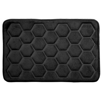 Hyggli Rock dywanik łazienkowy 60x40 cm prostokątny czarny 70-118