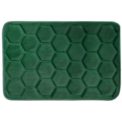 Hyggli Rock dywanik łazienkowy 60x40 cm prostokątny zielony 70-119