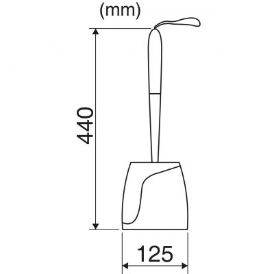 Duschy Brushy szczotka toaletowa stojąca silikonowa czarna 596-20