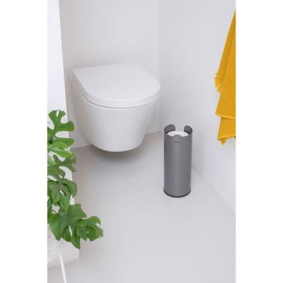Brabantia ReNew pojemnik na papier toaletowy stojący szary 280542