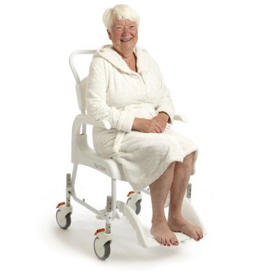 Etac Clean wózek inwalidzki z funkcją toalety biały 80229273