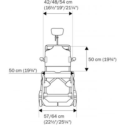 Etac Swift Mobil Tilt 2 wózek inwalidzki z funkcją toalety biały 80229410