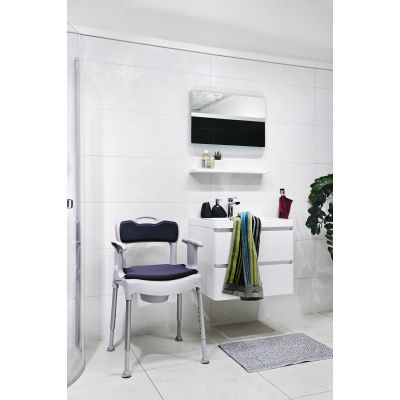 Etac Swift Commode krzesełko toaletowo-prysznicowe z podłokietnikami i oparciem 81702030