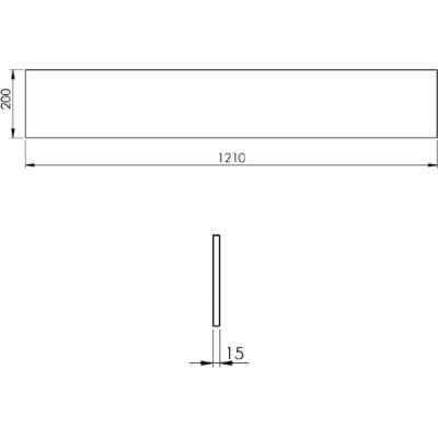 Elita ElitStone panel ścienny 121x20 cm fume matt RE181200017020