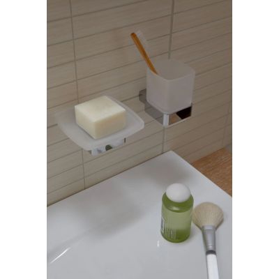 Emco Loft kubek do mycia zębów chrom/szkło satynowane 052000100
