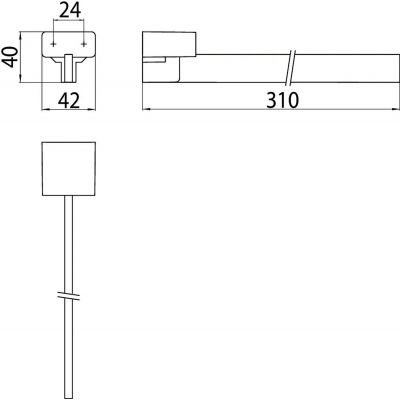 Emco Loft wieszak na ręcznik 31 cm czarny 055013332