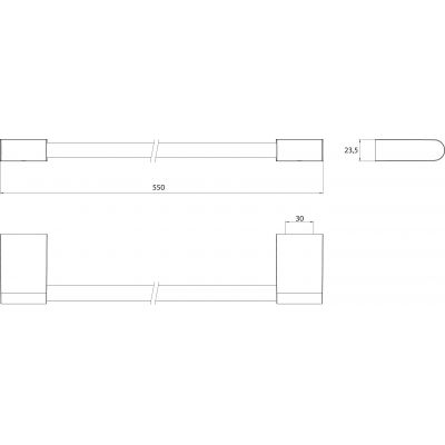 Emco Flow drążek na ręcznik 50 cm kąpielowy chrom 276000150