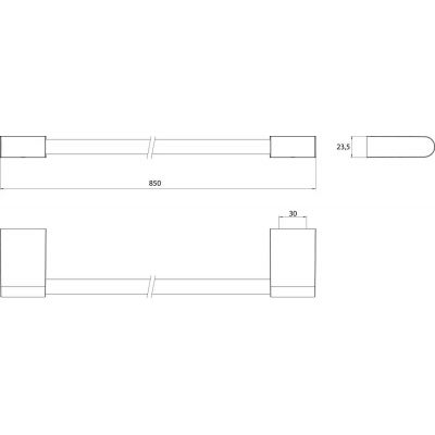 Emco Flow drążek na ręcznik 80 cm chrom 276000180