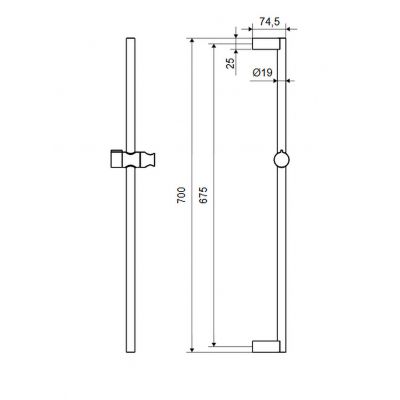 Excellent drążek prysznicowy 70 cm złoty szczotkowany AREX.SR.70GB