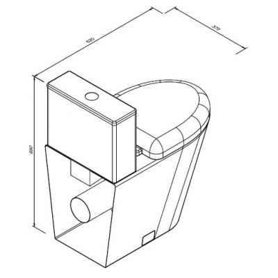 Faneco kompakt WC stojący z deską stal nierdzewna szczotkowana UR2A