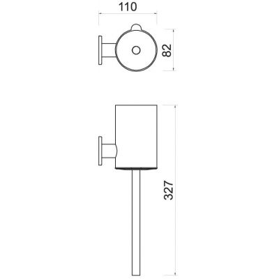 Ferro Smile szczotka toaletowa ścienna chrom ASM14