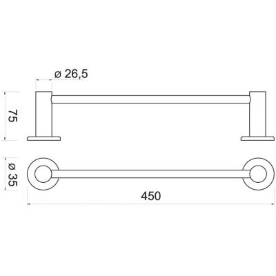 Ferro Smile wieszak na ręcznik chrom ASM07
