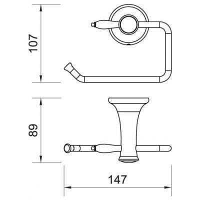 FDesign Lacrima uchwyt na papier toaletowy stary brąz FD6-LRA-09-66