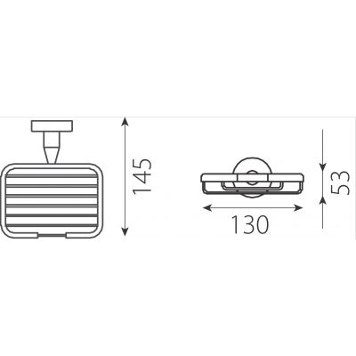 FDesign Meriva mydelcznika z uchwytem chrom FD6-MRV-18-11