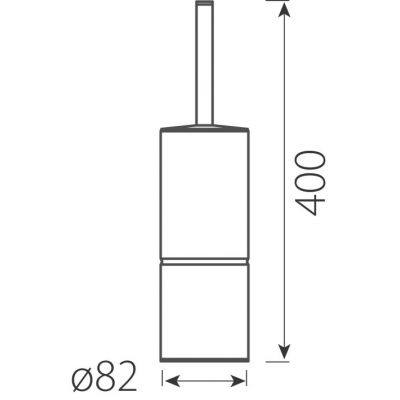 FDesign Meriva szczotka toaletowa stojąca chrom FD6-MRV-20-11