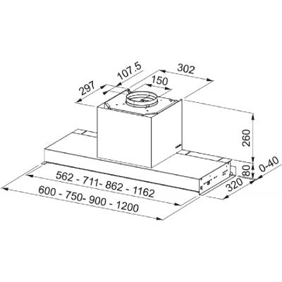 Franke FST Drip-Free 60 X/2 KL okap kuchenny 60 cm podszafkowy stal 305.0705.074