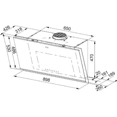 Franke Maris FMY PRO 907FM BK/BK okap kuchenny 90 cm ścienny czarny 330.0705.065