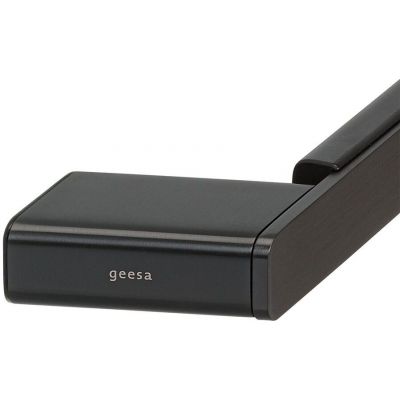 Geesa Shift uchwyt prysznicowy prosty 35 cm czarny metal szczotkowany 919906-09