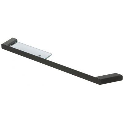 Geesa Shift wieszak na ręcznik 85 cm z półką czarny/szkło przezroczyste 919954-06-850