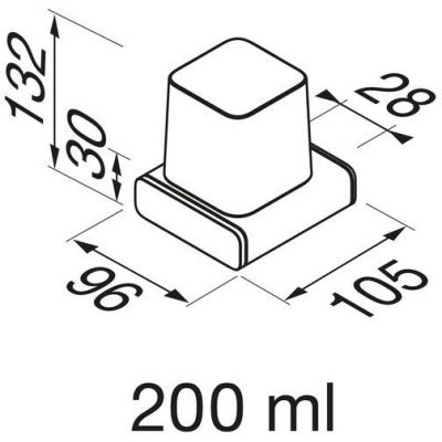 Geesa Shift dozownik do mydła 200 ml ścienny czarny metal szczotkowany/szkło mat 919916-09