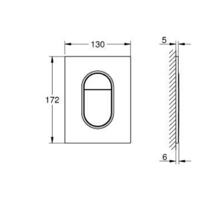 Grohe Arena Cosmopolitan S przycisk spłukujący do WC Hard Graphite 37624A00