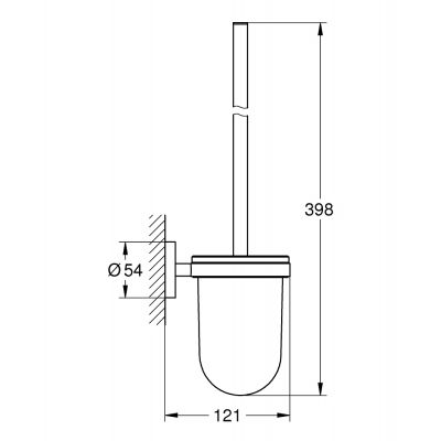 Grohe Essentials szczotka toaletowa komplet hard graphite 40374A01