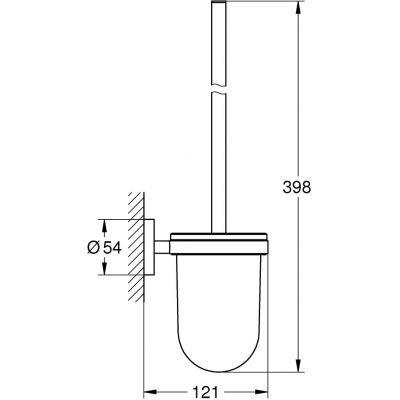 Grohe Essentials szczotka toaletowa komplet wisząca polished nickel 40374BE1